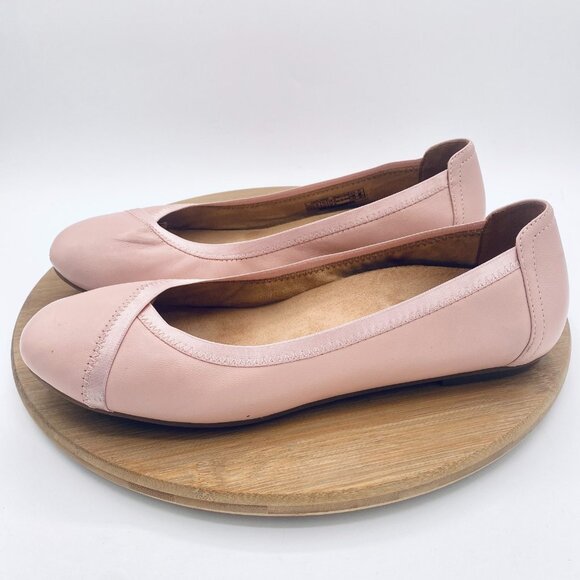 Vionic Shoes Womens 10 Pink Leather Orthotic Ballet Flats Caroll - Picture 7 of 12